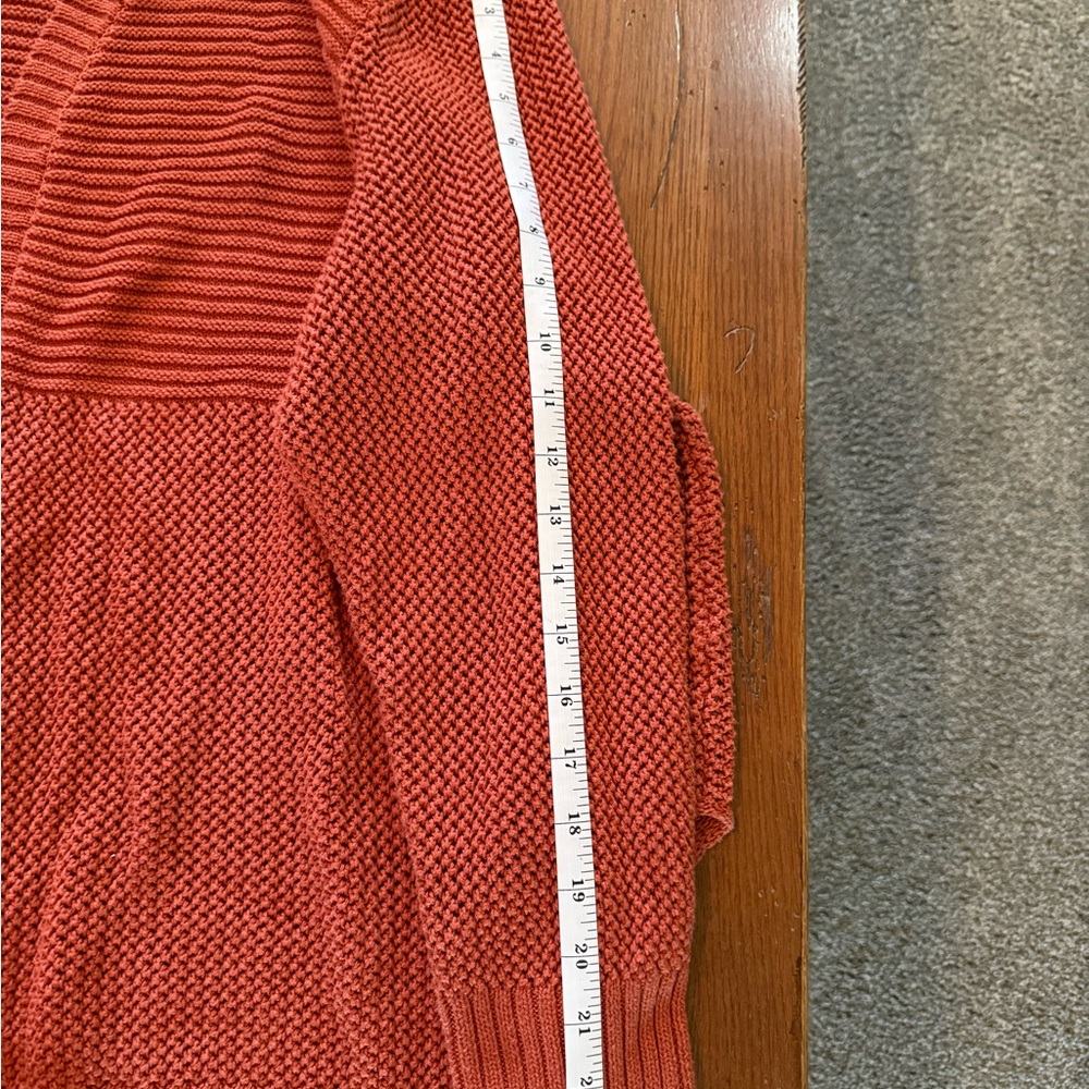 Marled Open-Front Cardigan in Rust - Picture 9 of 9